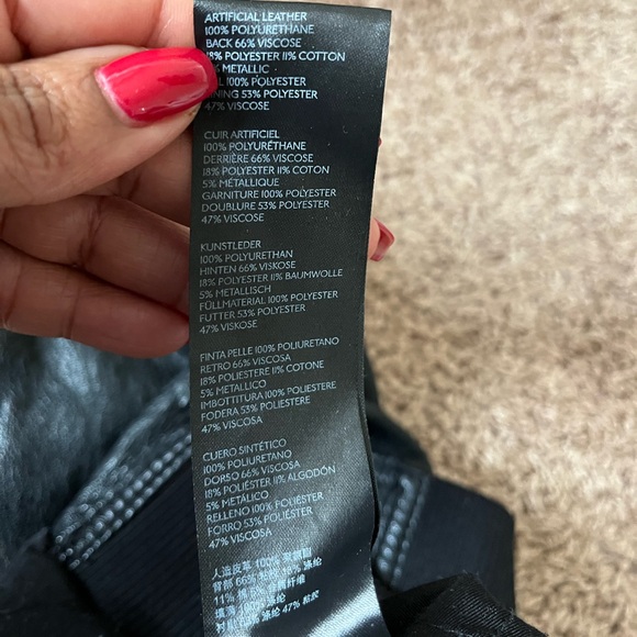 Free People Snap Out of It Vegan Leather Bomber Jacket XS - Picture 11 of 11